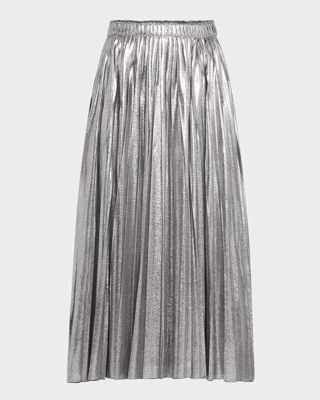 Gamma Pleated Midi Skirt